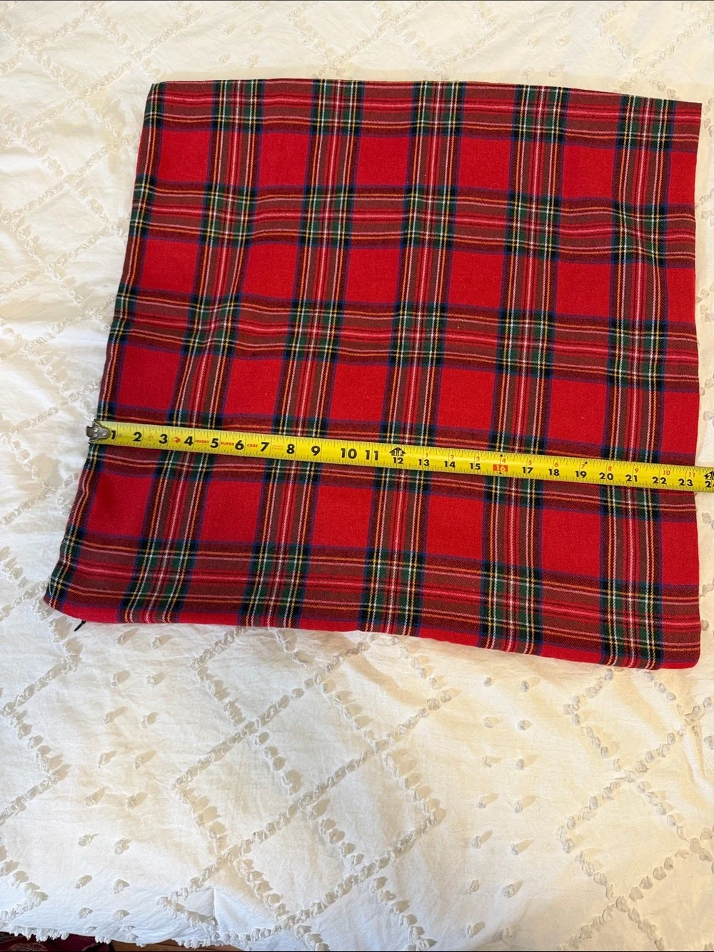 Red Tartan Plaid Pillow Cover nwot